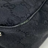 Gucci Black Canvas Gg Bag Tote Handbag